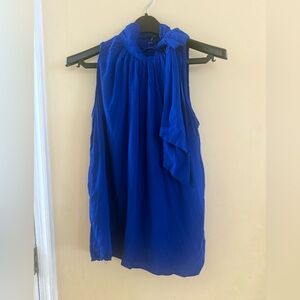 Ann Taylor Royal Blue Sleeveless Blouse, small